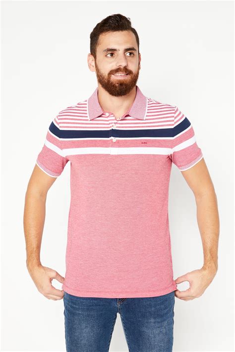 navy michael kors synth birdseye short sleeve polo|Michael Kors Stripe Birdseye Short.